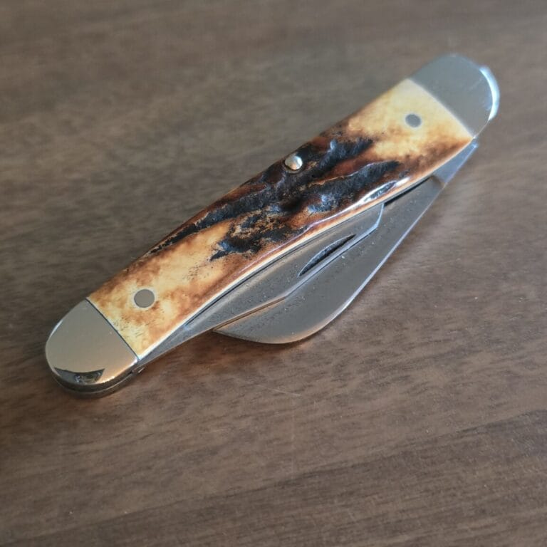 Titusville Cutlery Rooster Comb Genuine Burnt Stag Bolstered Pattern 1 of 45 11/2024 knives for sale