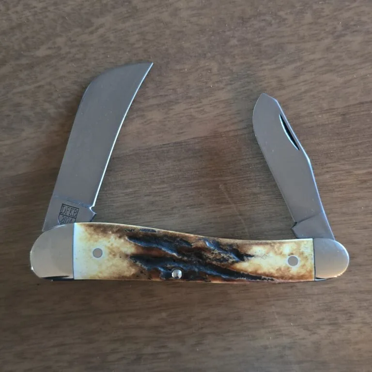 Titusville Cutlery Rooster Comb Genuine Burnt Stag Bolstered Pattern 1 of 45 11/2024 knives for sale