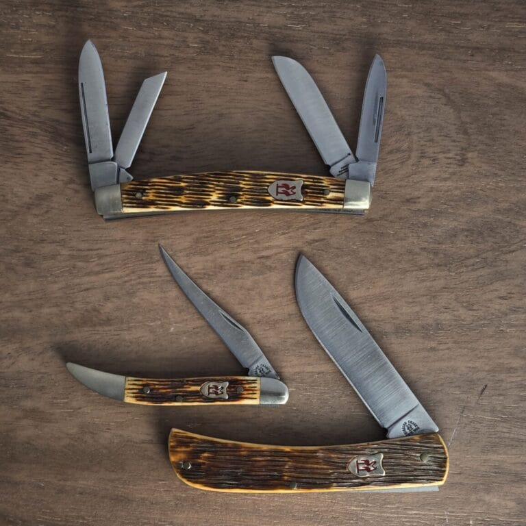 Kissing Crane Set of 3 Slip Joint Knives knives for sale