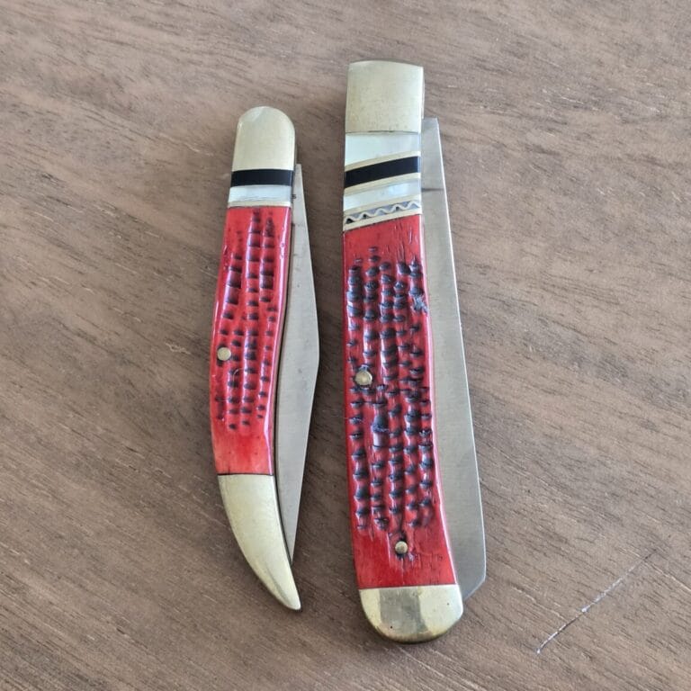 Kissing Crane Set of 2 Limited Edition Serialized Slip Joint Knives knives for sale