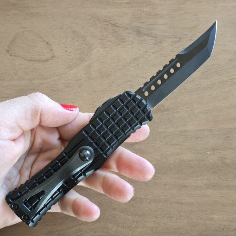 MICROTECH HERA HELLHOUND-Frag Shadow DLC Standard, DLC Hardware SN 651 (made 06/2023) knives for sale