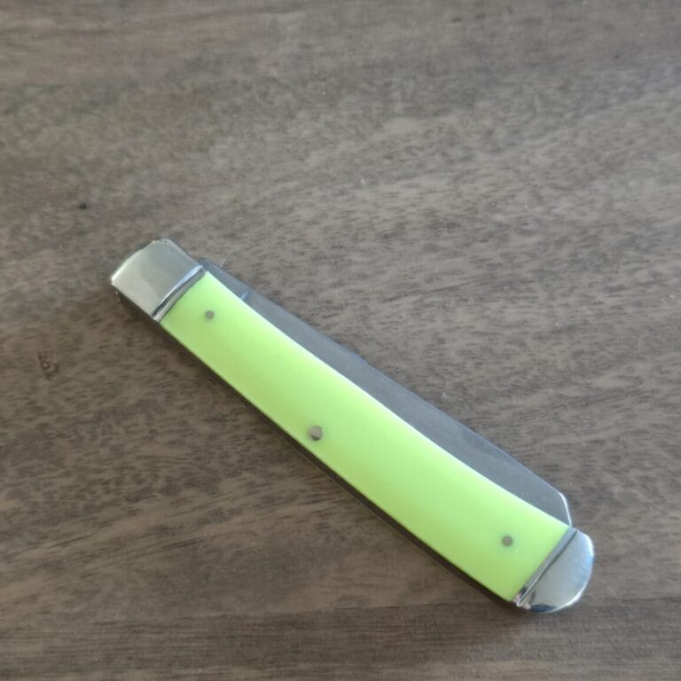 Rough Ryder Neon Green Trapper knives for sale