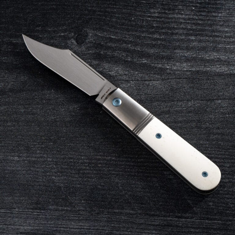 Jack Wolf BIG BRO JACK - SMOOTH WHITE BONE HAND SATIN knives for sale