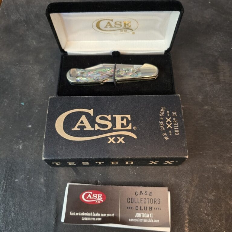 Case XX USA 47866 Abalone Smooth Mini Copper Lock No. 12020 knives for sale