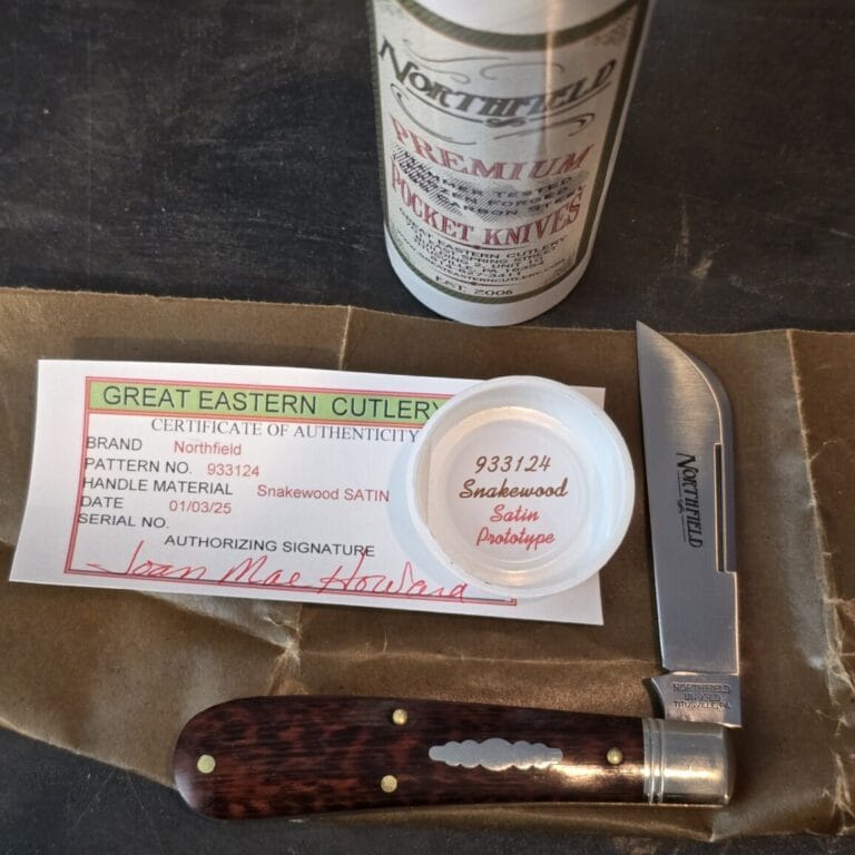 Great Eastern Cutlery #933124 Snakewood Satin PROTOTYPE knives for sale