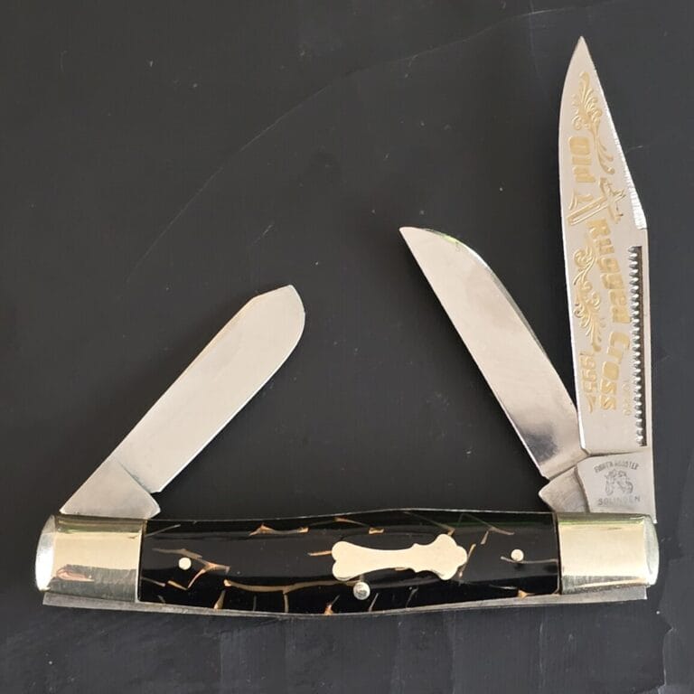 Kissing Crane Solingen made Stockman "Old Rugged Cross" knives for sale