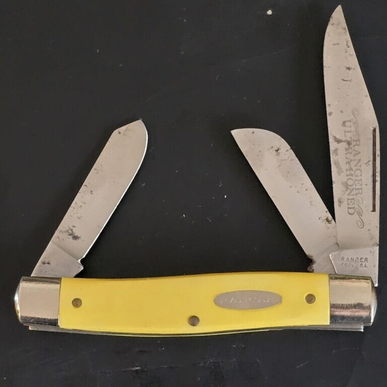 Ranger Yellow Stockman USA made knives for sale