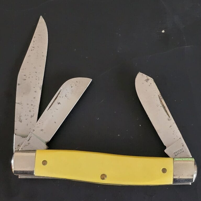 Ranger Yellow Stockman USA made knives for sale