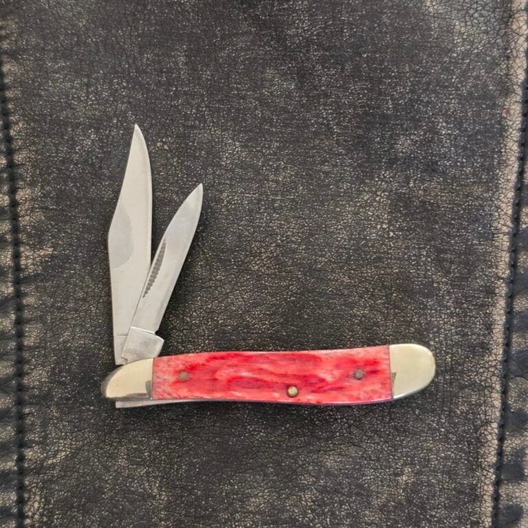 Remington 2 Blade Slip joint in Red Jigged Bone knives for sale