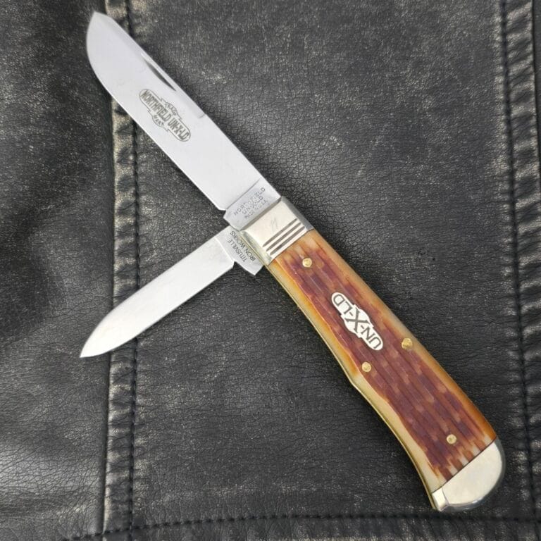 Great Eastern Cutlery #734209 JFB Antique Amber BASKET WEAVE SN 11 (50 made) knives for sale