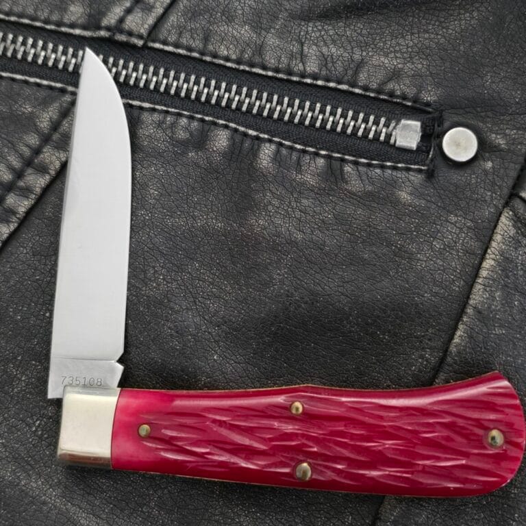 Great Eastern Cutlery #735108 Horse Cut Ruby Red Bone knives for sale