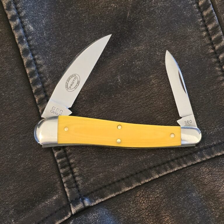 Great Eastern Cutlery #380225 Yellow Linen Micarta PROTOTYPE