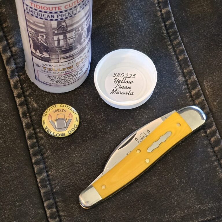 Great Eastern Cutlery #380225 Yellow Linen Micarta