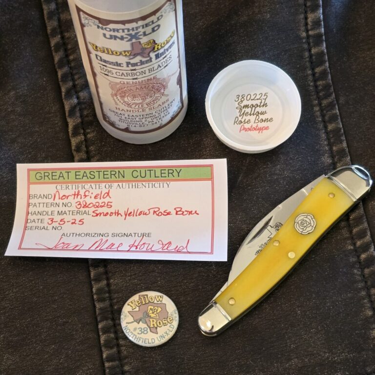 Great Eastern Cutlery #380225 Smooth Yellow Rose Bone PROTOTYPE