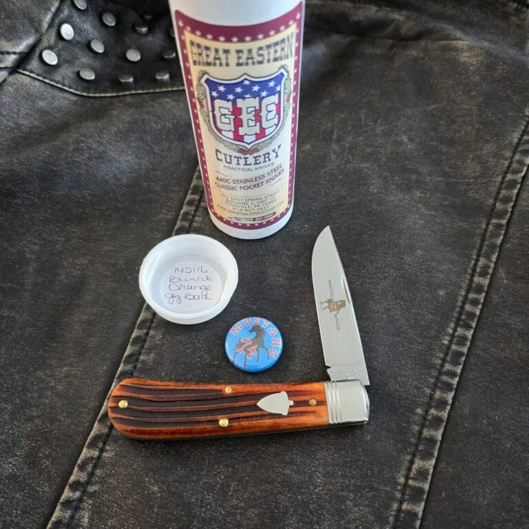 Great Eastern Cutlery #745116 Burnt Orange Jigged Bone
