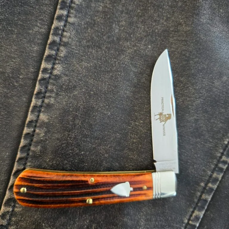 Great Eastern Cutlery #745116 Burnt Orange Jigged Bone