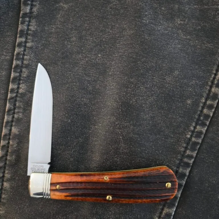 Great Eastern Cutlery #745116 Burnt Orange Jigged Bone