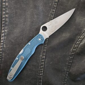 Spyderco Police 4 FRN in Blue G10 and K390 C07FP4K390 W/ Lynch Clip (gently used)