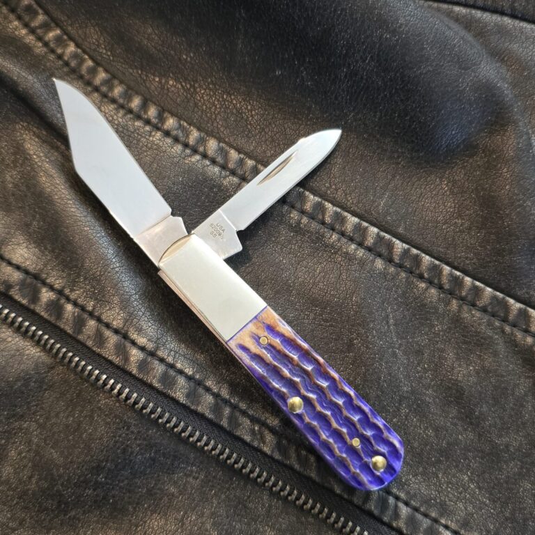 Case XX USA Burnt Ultra Violet Bone Corn Cob Jigged Barlow 620091/2 SS No39425 Peanut Butter and Jelly