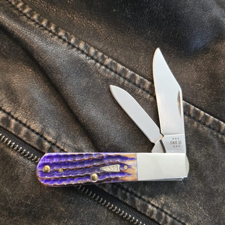 Case XX USA Burnt Ultra Violet Bone Corn Cob Jigged Barlow 620091/2 SS No39425 Peanut Butter and Jelly