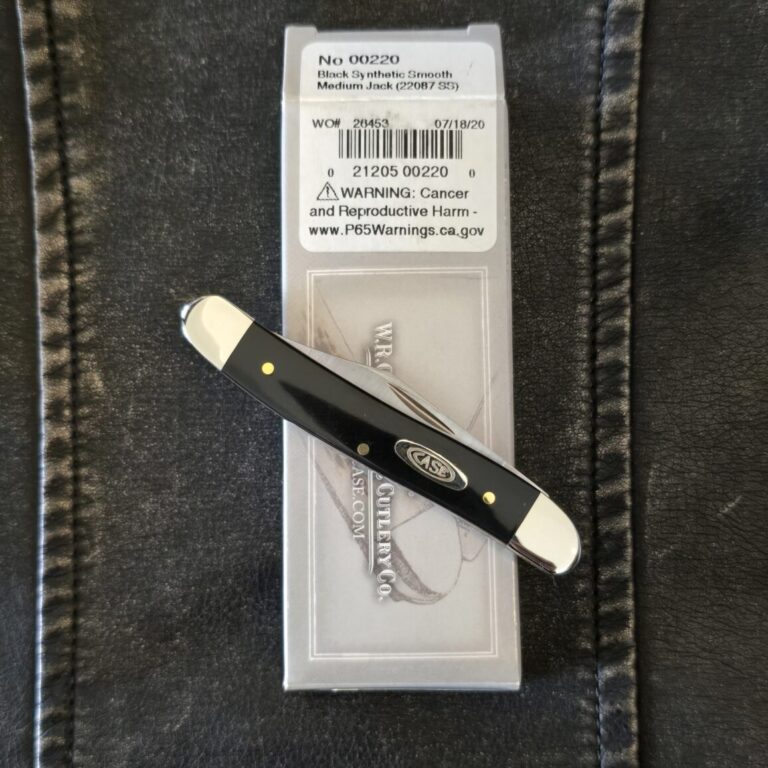 Case XX USA Black Synthetic Smooth Medium Jack 22087 SS No 00220