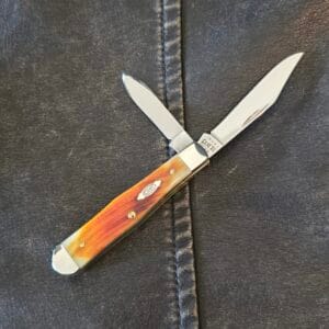Case XX USA Pumpkin Spice Bone Saw Cut Jig Bone Small Swell Center Jack 6225 1/2 ss No 19895