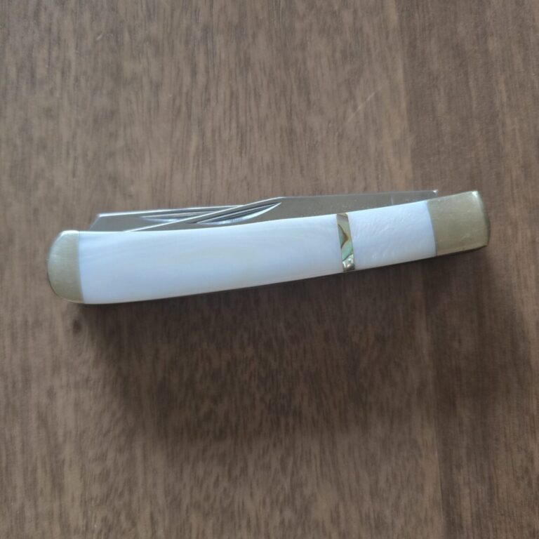Rough Rider Trapper in White Bone & Abalone
