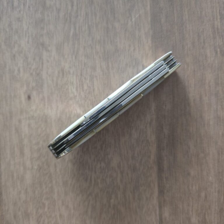 Rough Rider Trapper in White Bone & Abalone