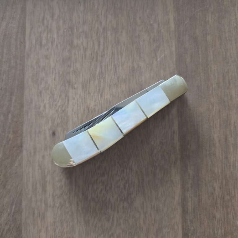 Rough Rider Trapper in White Bone & Abalone