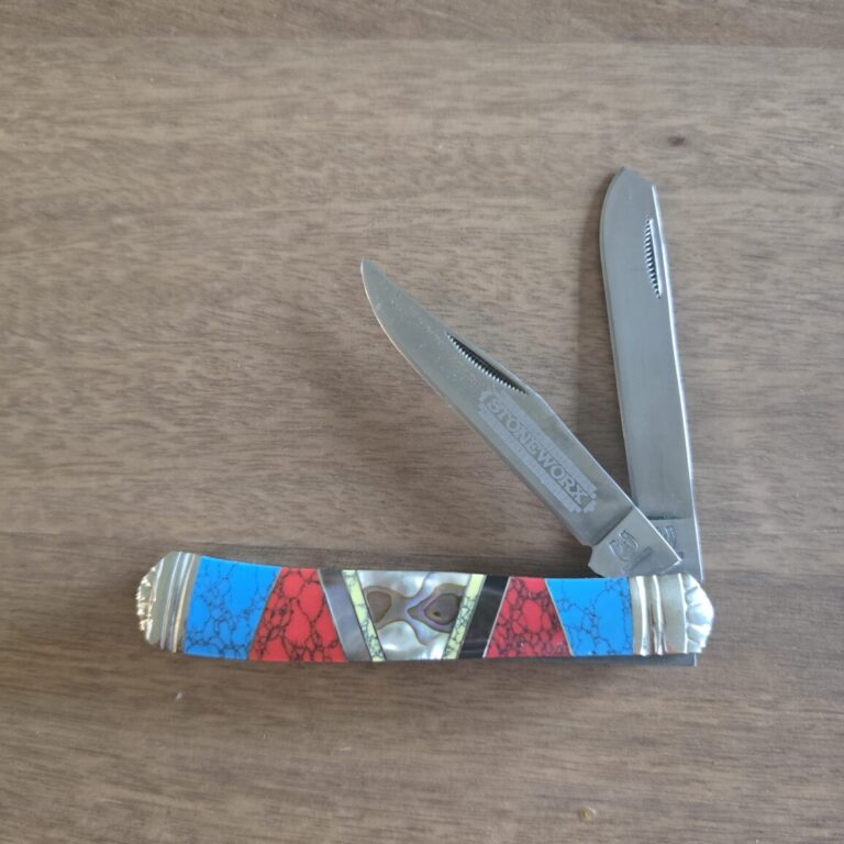 Rough Rider Trapper in Abalone & Turquoise