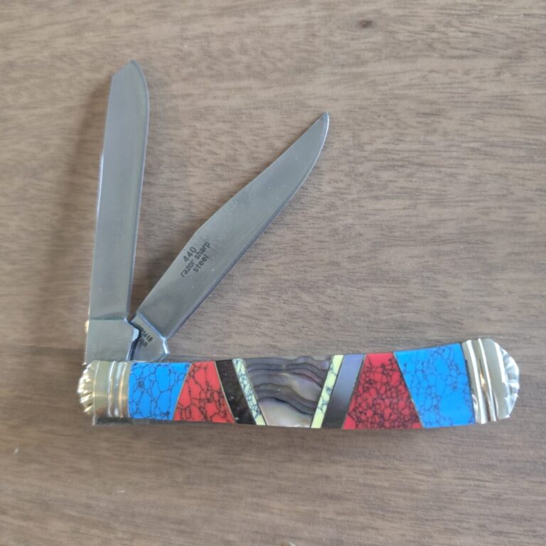 Rough Rider Trapper in Abalone & Turquoise