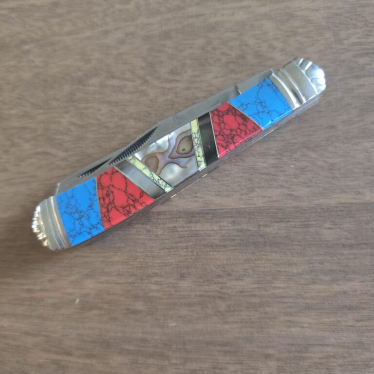Rough Rider Trapper in Abalone & Turquoise