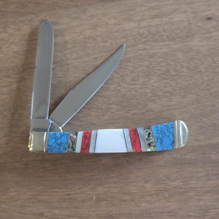 Rough Rider Trapper in Abalone & Turquoise