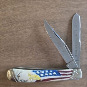 Rough Rider Trapper in White Jigged Bone Patriotic Eagle