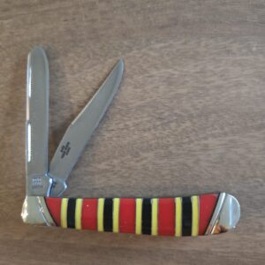 Rough Rider Trapper in Red Black and Yellow Synthetic