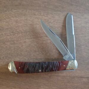 Rough Rider Trapper in Brown Jigged Bone