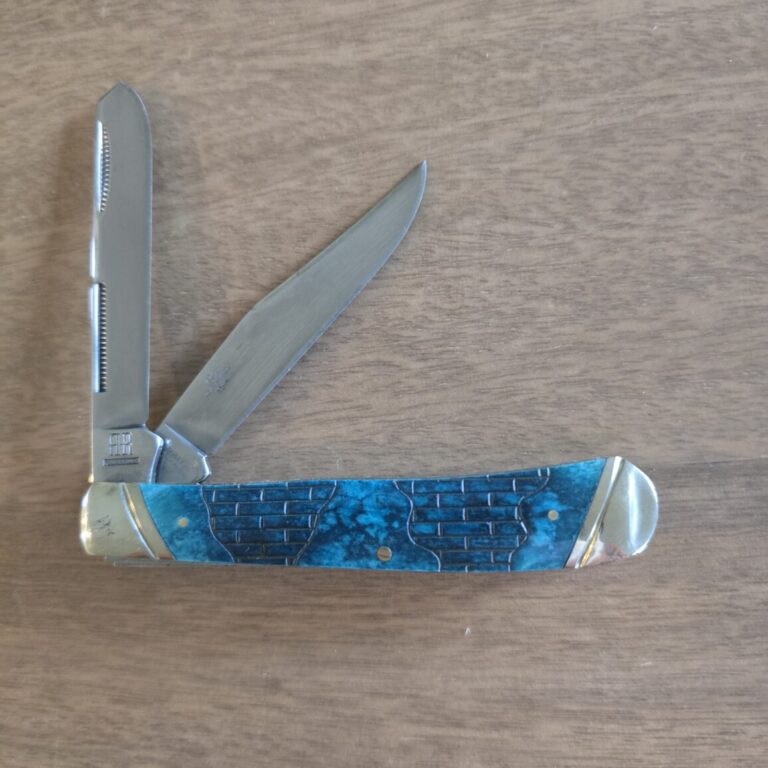 Rough Rider Trapper in Blue Jigged Bone