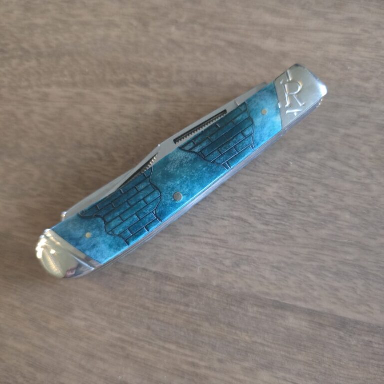 Rough Rider Trapper in Blue Jigged Bone
