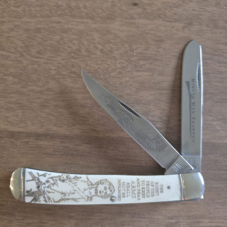 Rough Rider Trapper in White Jigged Bone Right to Bear Arms