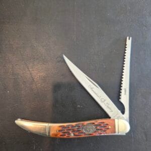 Frost Cutlery Large Toothpick /Fish Knife in Brown Jigged Bone