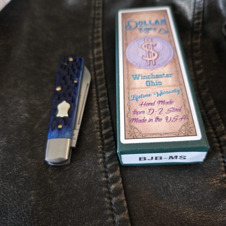 Dollar Knife Co. (Cooper Cutlery) Blue Jigged Mammoth BJB-MS