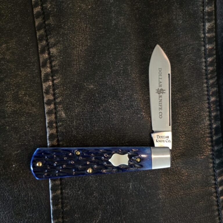 Dollar Knife Co. (Cooper Cutlery) Blue Jigged Mammoth BJB-MS