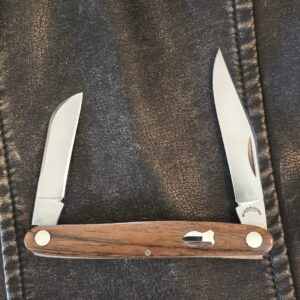 Canal Street Cutlery 2015 Blade Forums Club Knife Serpentine Double End Jack Shadow Pattern in Mexican Bocote Wood and 440C