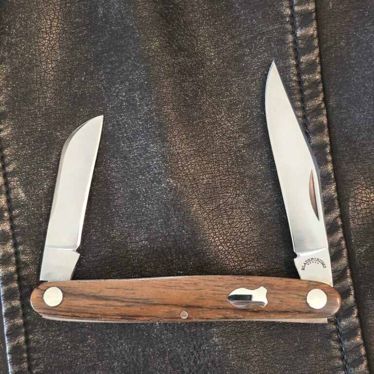 Canal Street Cutlery 2015 Blade Forums Club Knife Serpentine Double End Jack Shadow Pattern in Mexican Bocote Wood and 440C