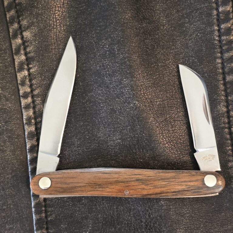 Canal Street Cutlery 2015 Blade Forums Club Knife Serpentine Double End Jack Shadow Pattern in Mexican Bocote Wood and 440C