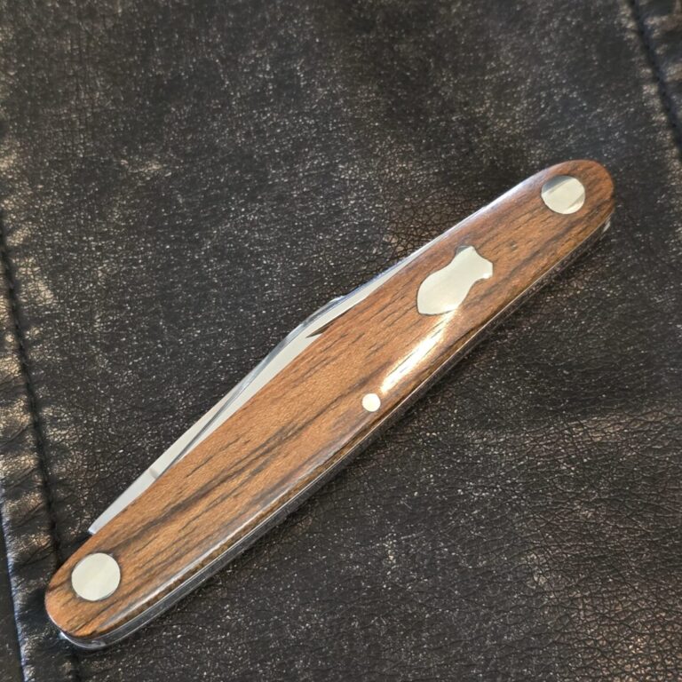 Canal Street Cutlery 2015 Blade Forums Club Knife Serpentine Double End Jack Shadow Pattern in Mexican Bocote Wood and 440C