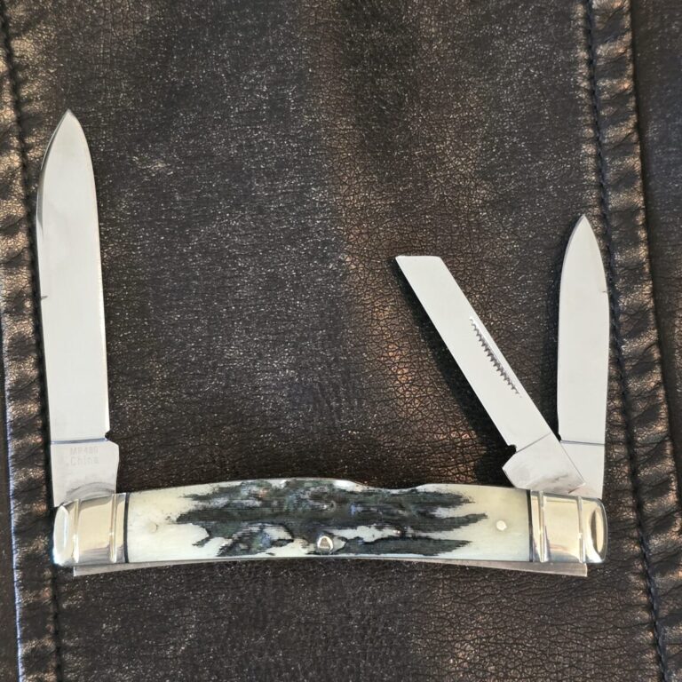 Marbles Black Stag Bone Congress Split Back Whittler MR480