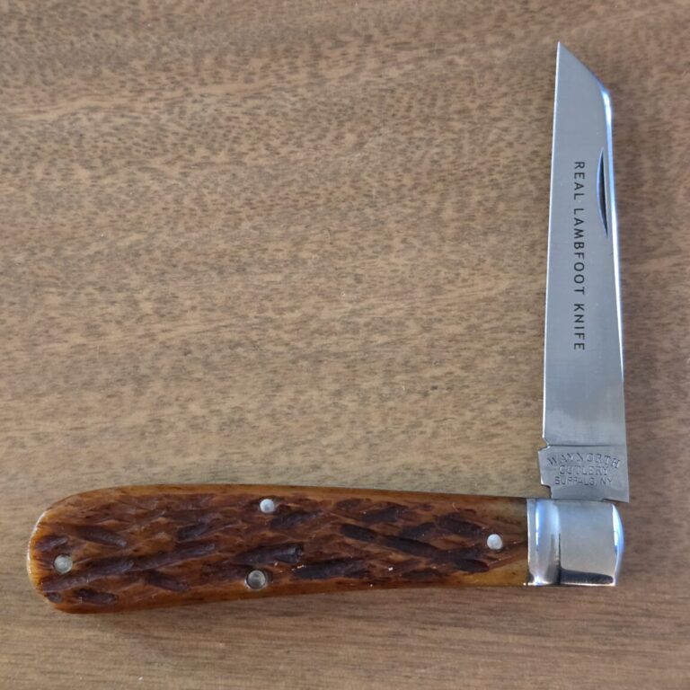 GEC Great Eastern Cutlery Waynorth Real Lambfoot Chestnut Flat Cap Jigged Bone