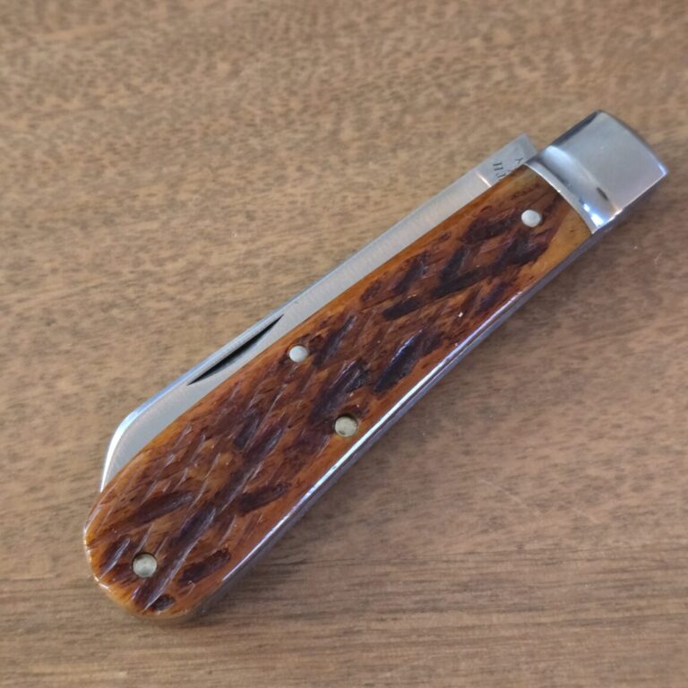 GEC Great Eastern Cutlery Waynorth Real Lambfoot Chestnut Flat Cap Jigged Bone