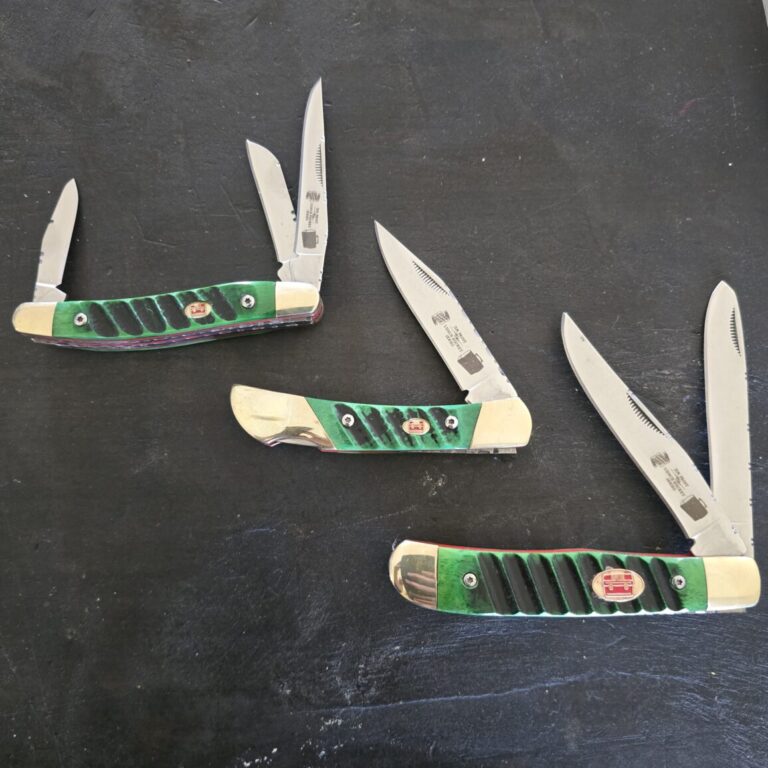 Frost Cutlery Lunch Box Series Green Bone Set of 3 Slip Joint Knives